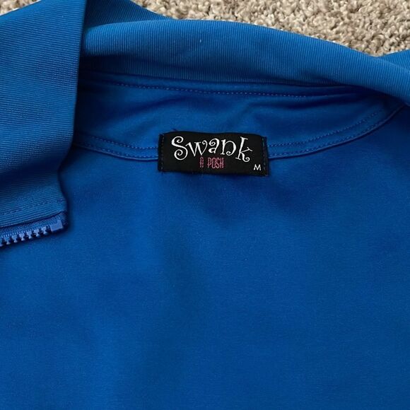 Blue Sleeveless Zip-Up Vest - Picture 5 of 6
